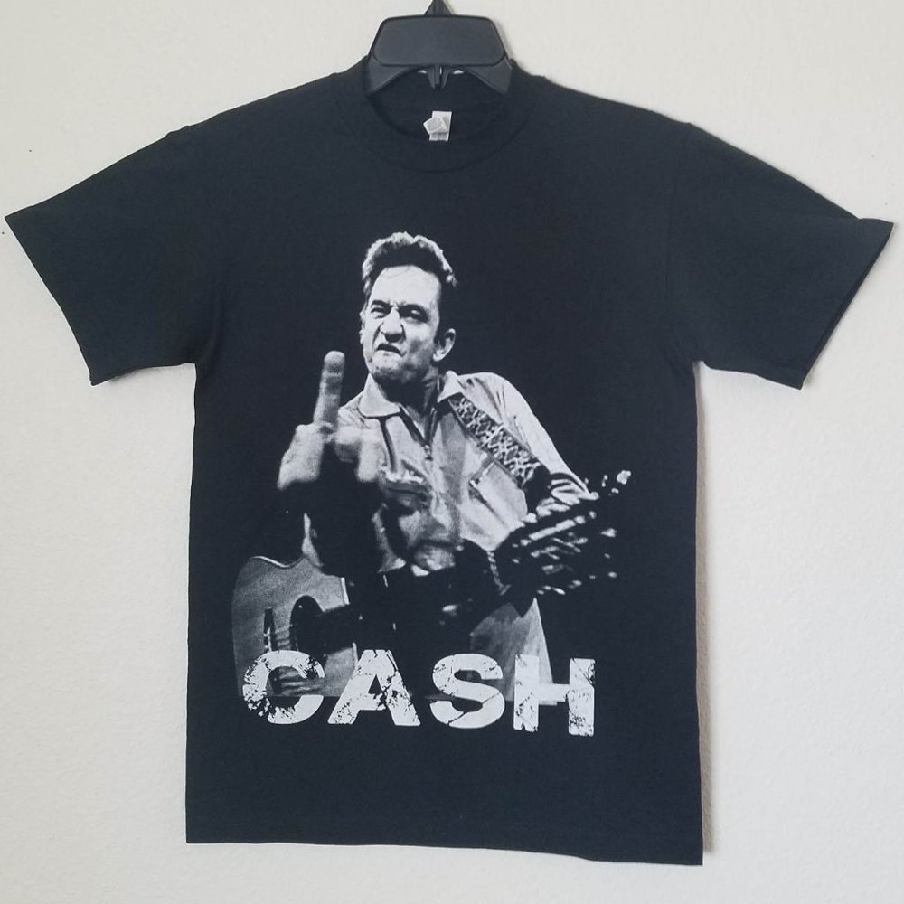 New "Johnny Cash Middle Finger" Unisex T-Shirt. Available From Small–2XL